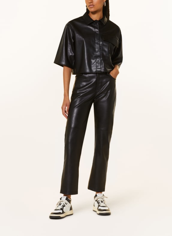 Calvin Klein Jeans Cropped-Overjacket in Lederoptik