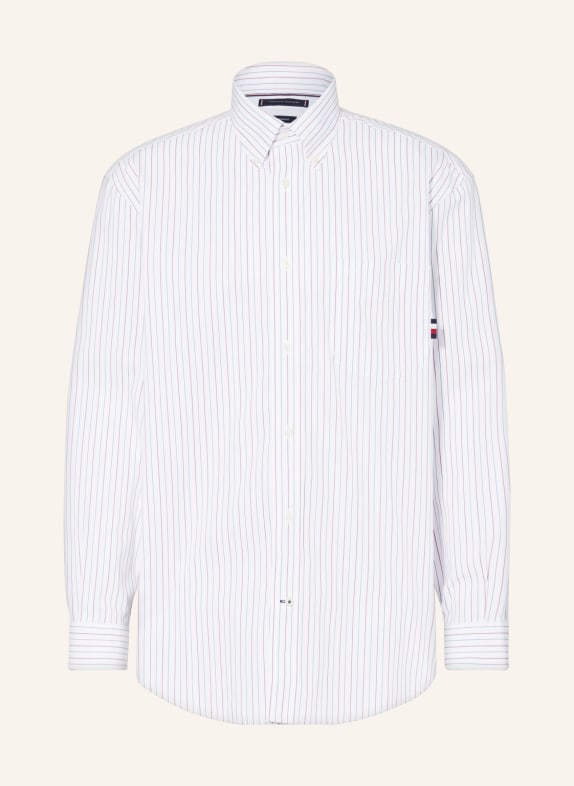 TOMMY HILFIGER Hemd Archive Fit WEISS/ ROT