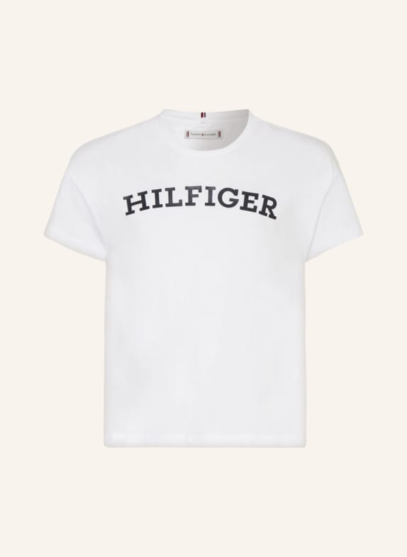 TOMMY HILFIGER Cropped-Shirt WEISS/ SCHWARZ