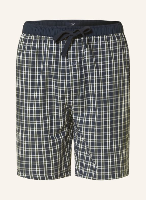 STROKESMAN'S Pajama shorts DARK GREEN/ DARK BLUE