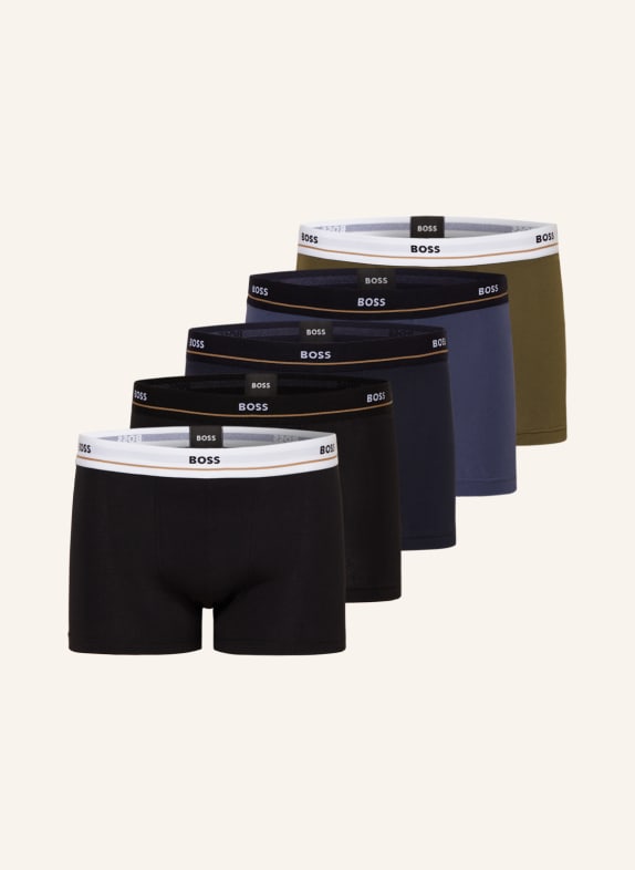 BOSS 5-pack boxer shorts BLACK/ BLUE/ OLIVE