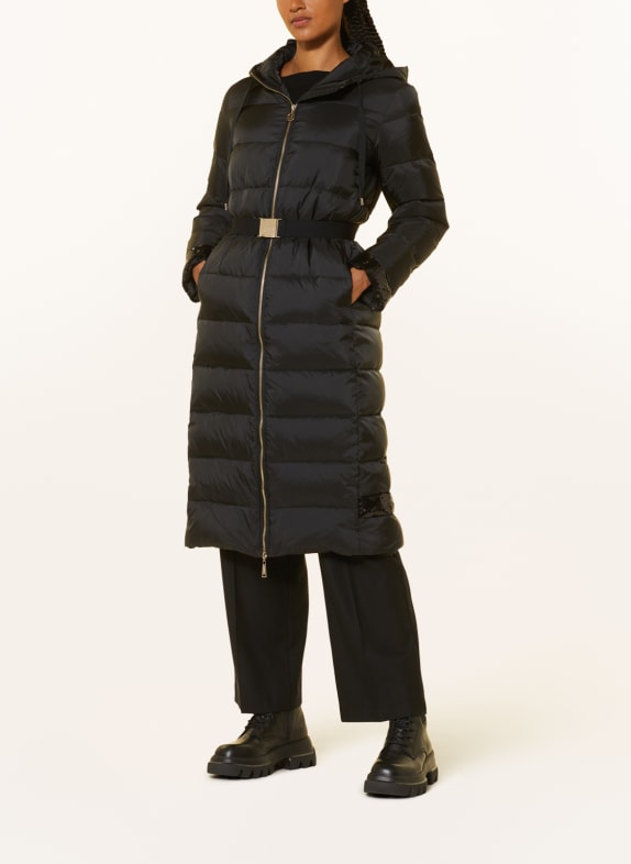 LIU JO Quilted coat with sequins