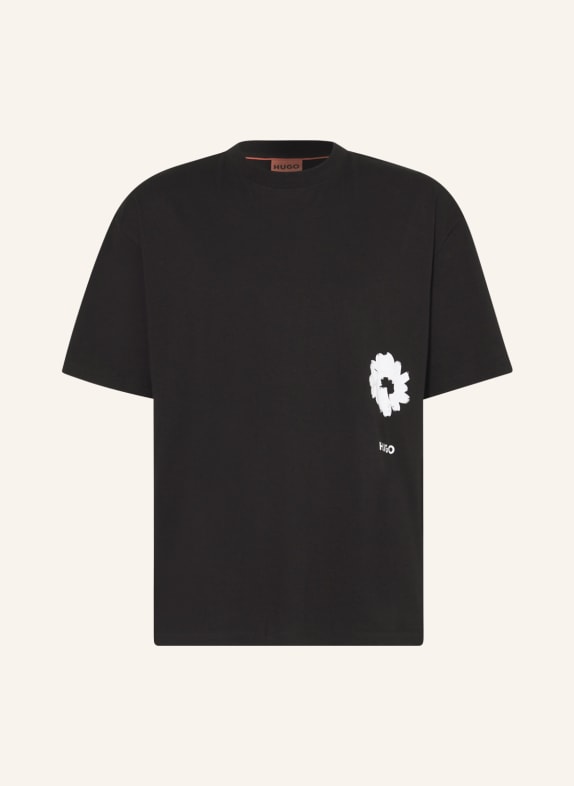 HUGO T-shirt DIORE BLACK/ WHITE