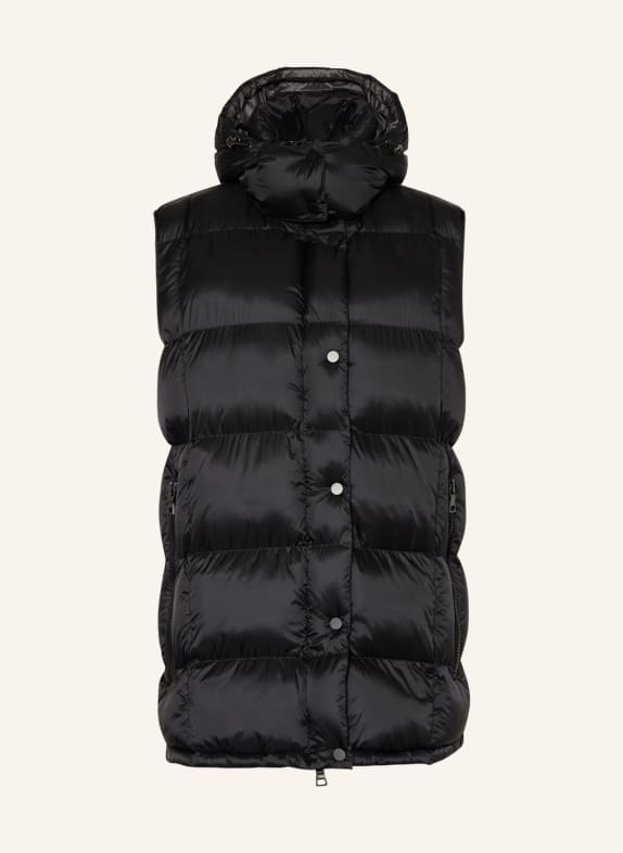 No.1 Como Quilted vest MILLIE WE with detachable hood BLACK
