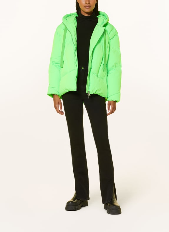 BLONDE No.8 Quilted jacket MIA NEON GREEN