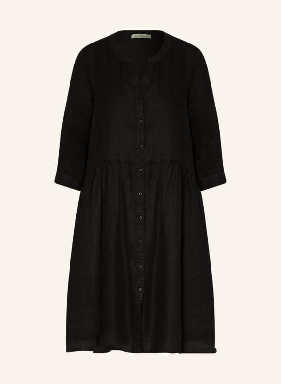 Smith & Soul Shirt dress made of linen with 3/4 sleeves BLACK
