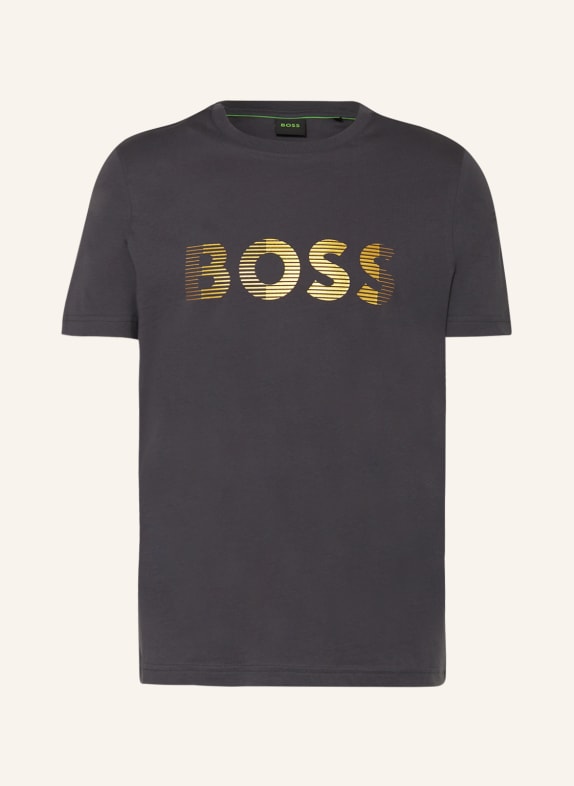 BOSS T-Shirt DUNKELGRAU/ GOLD