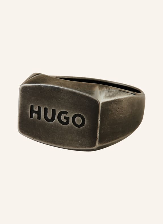 HUGO Ring LOGOBOLD SILBER