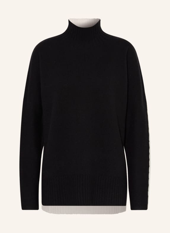 darling harbour Sweater with cashmere BLACK/ ECRU