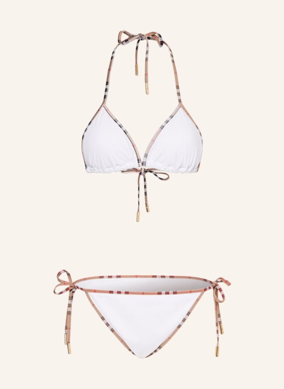 BURBERRY Triangle bikini WHITE