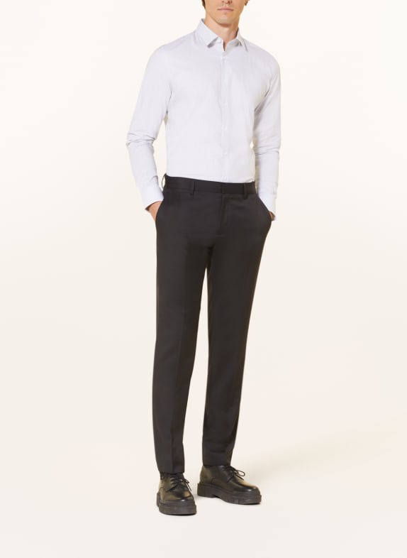 PAUL Slim fit-skjorte HVID / GRÅ