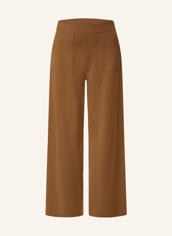 IRIS von ARNIM Knit trousers KRYSANNA made of cashmere BROWN