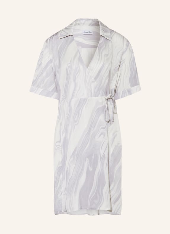 Calvin Klein Wrap dress WHITE/ LIGHT GRAY/ LIGHT PURPLE