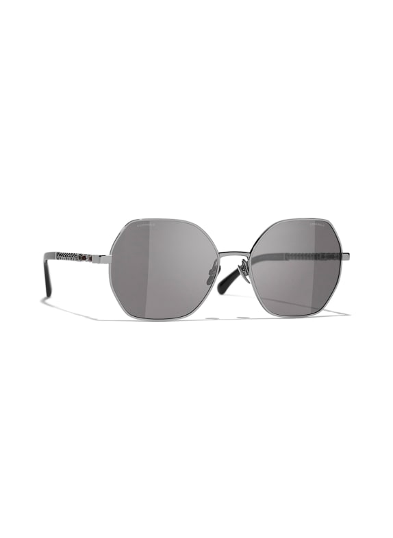 CHANEL Kwadratowe okulary przeciwsłoneczne C10833 – SZARY/ CIEMNOSZARY