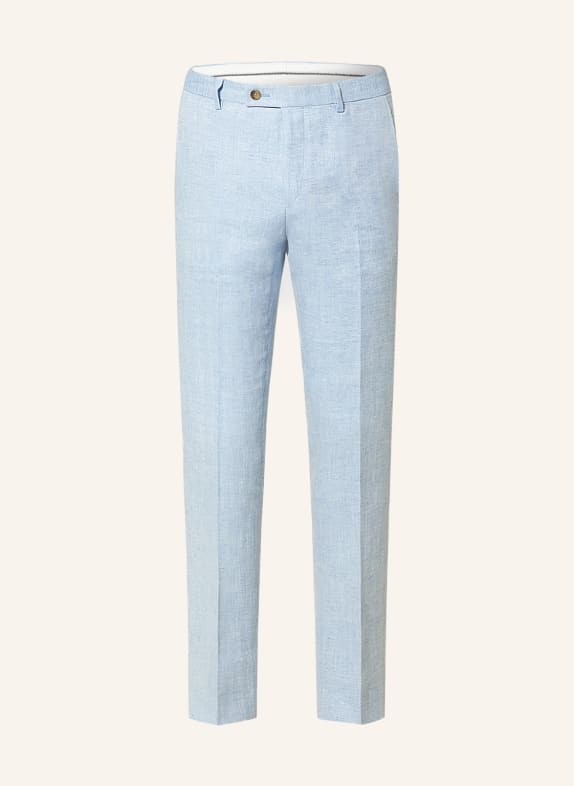 SAND COPENHAGEN Suit trousers NEW HE CRAIG Extra slim fit in linen LIGHT BLUE