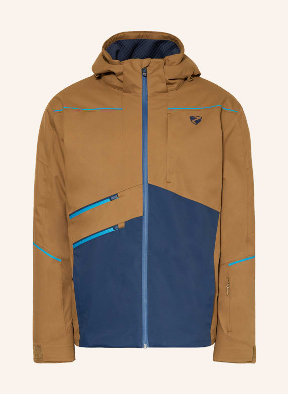 ziener Ski jacket TOACA BROWN/ DARK BLUE