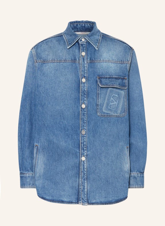 VALENTINO Koszula jeansowa comfort fit 558 MEDIUM BLUE DENIM