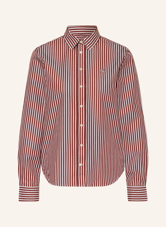 GANT Shirt blouse DARK RED/ WHITE