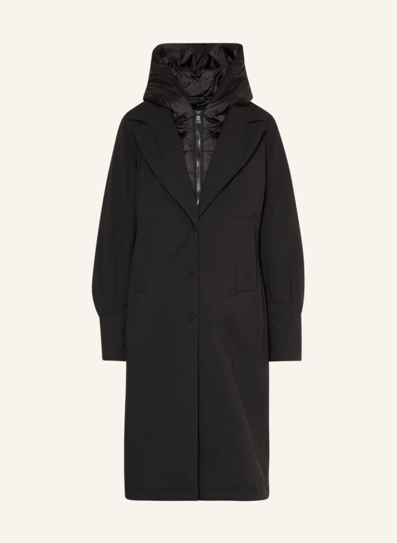 CREENSTONE Coat with removable trim BLACK