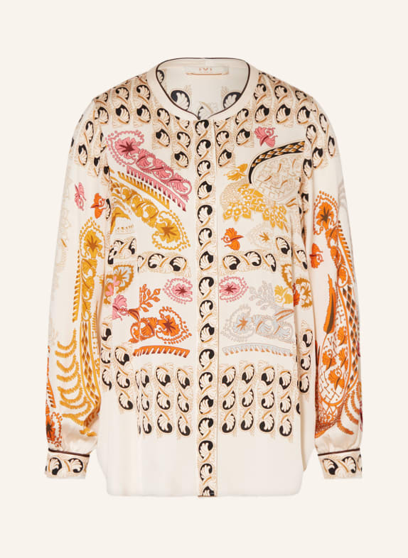 IVI collection Seidenbluse CREME/ ORANGE