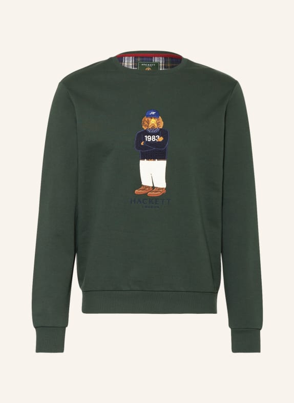 HACKETT LONDON Sweatshirt DUNKELGRÜN/ DUNKELBLAU/ BRAUN