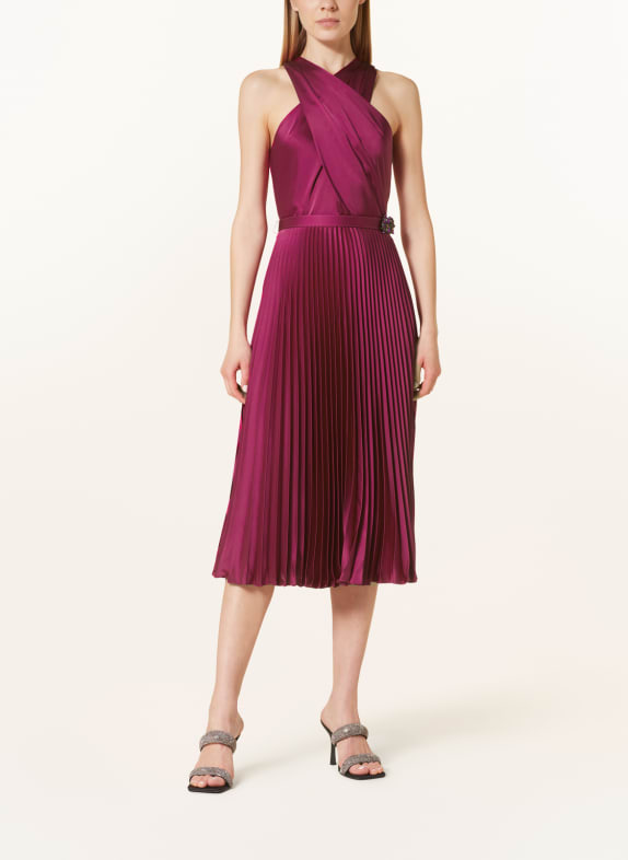 LAUREN RALPH LAUREN Sukienka koktajlowa z satyny z plisami
