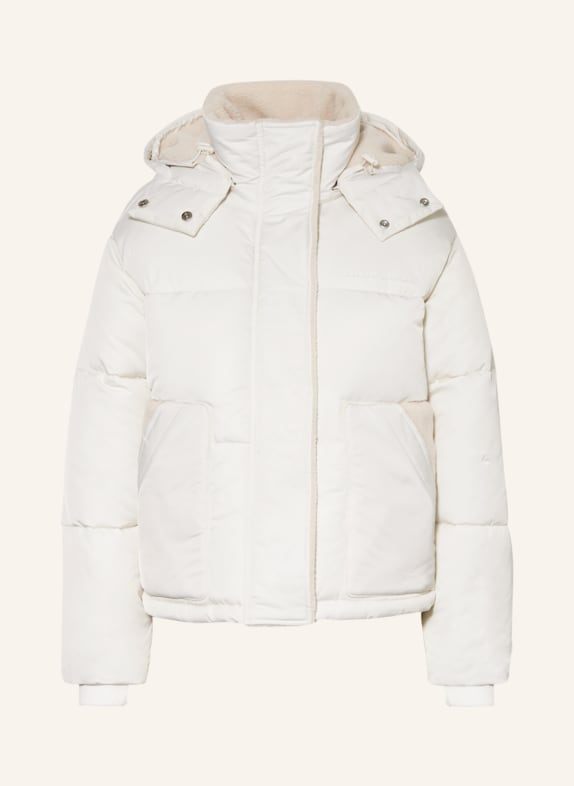COLOURFUL REBEL Quilted jacket RYA with detachable hood CREAM