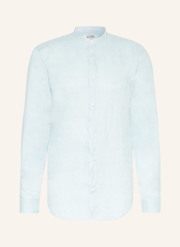 COS Shirt regular fit with stand-up collar LIGHT BLUE