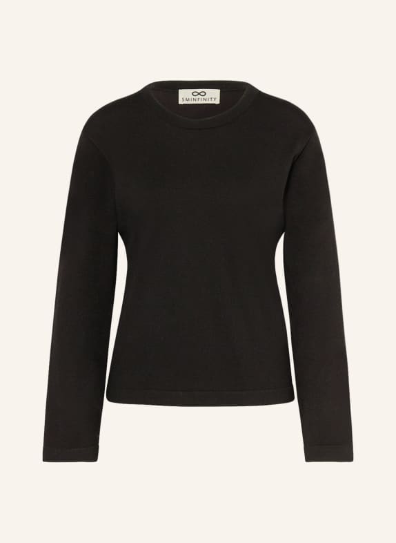 SMINFINITY Long sleeve shirt in merino wool BLACK