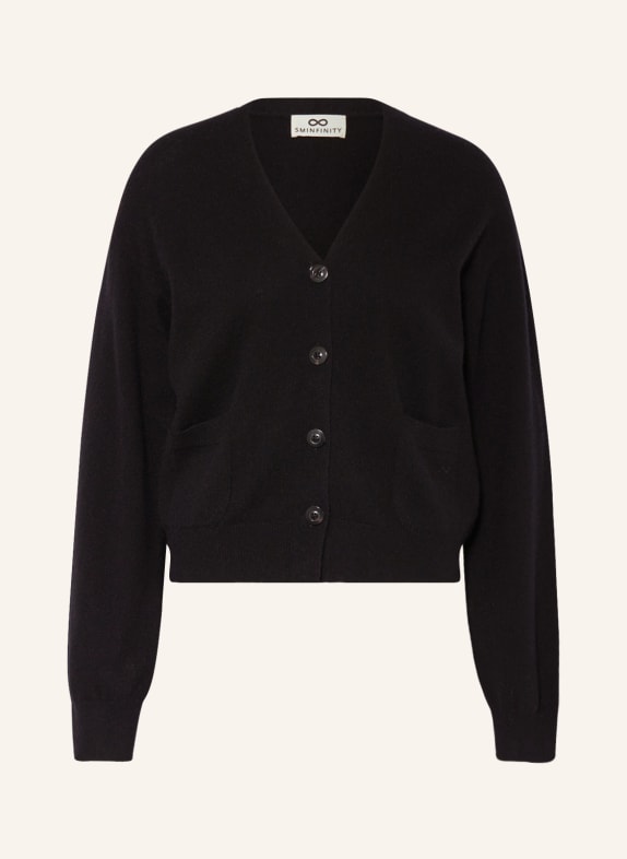 SMINFINITY Cropped cardigan in cashmere BLACK