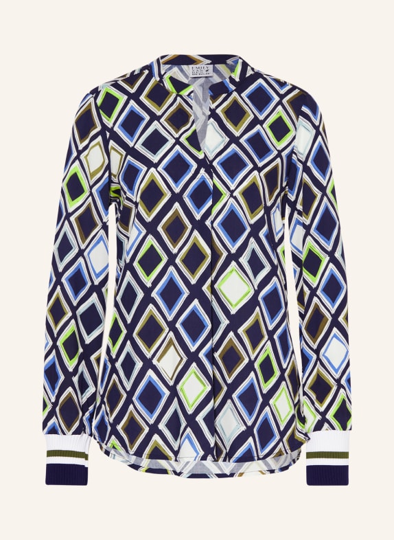 Emily VAN DEN BERGH Blusenshirt DUNKELBLAU/ WEISS/ NEONGRÜN