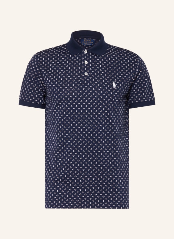 POLO RALPH LAUREN Piqué polo shirt custom slim fit DARK BLUE/ WHITE