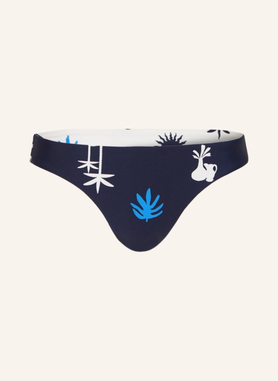 SEAFOLLY Panty bikini bottoms LA PALMA, reversible ECRU/ DARK BLUE/ BLUE