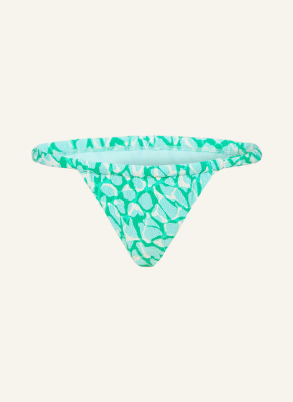 SEAFOLLY Brazilian bikini bottoms ANIMAL INSTINCT TURQUOISE/ GREEN/ ECRU