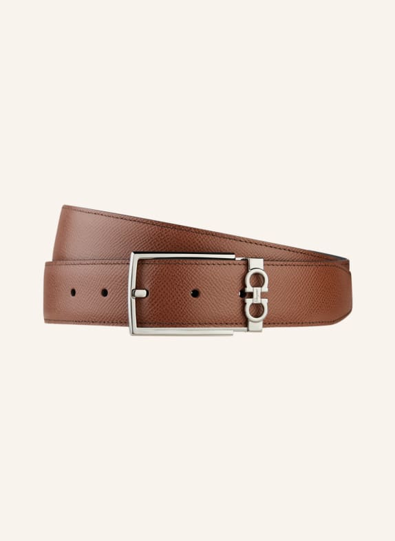 FERRAGAMO Reversible leather belt GANCINI