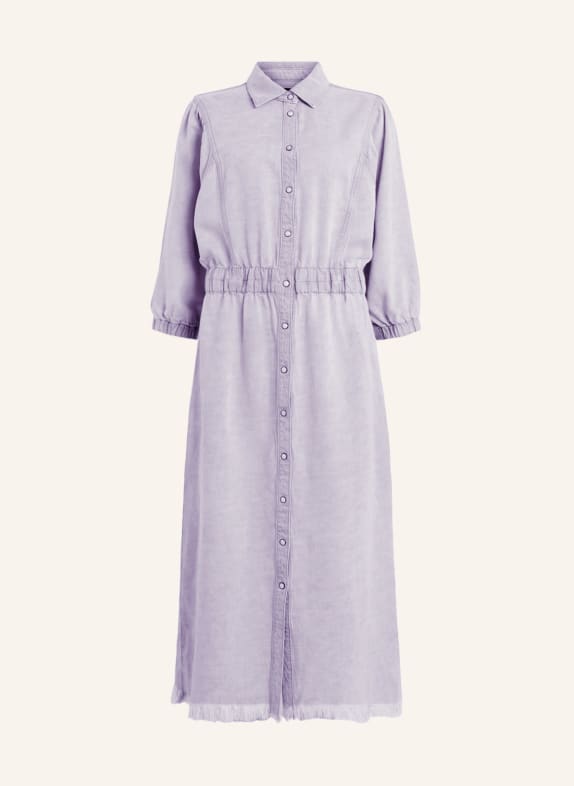 ALLSAINTS Hemdblusenkleid OSA aus Jeans mit Leinen