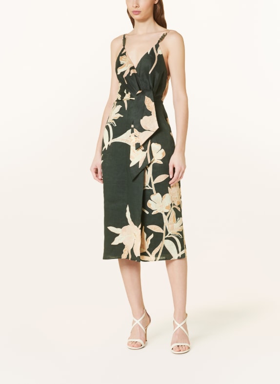 REISS Leinenkleid ALICE in Wickeloptik