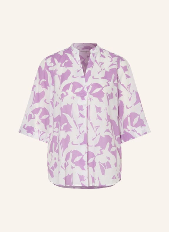 Marc O'Polo Shirt blouse with 3/4 sleeves WHITE/ LIGHT PURPLE