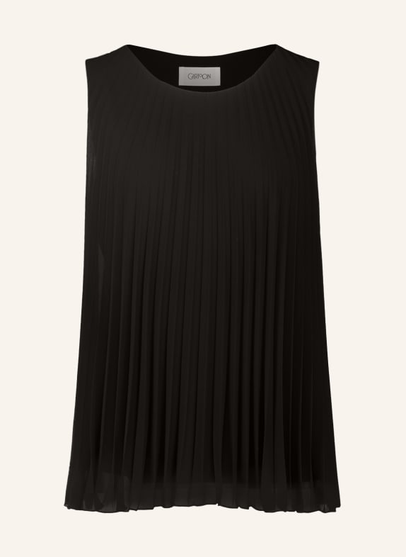 CARTOON Blouse top made of pleated fabric
