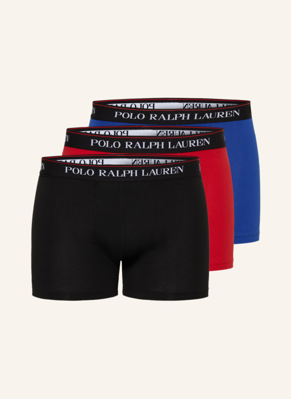 POLO RALPH LAUREN 3-pack boxer shorts RED/ BLACK/ DARK BLUE