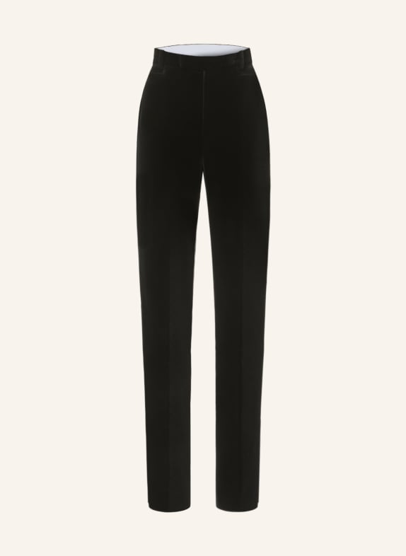 GUCCI Velvet trousers with tuxedo stripe BLACK
