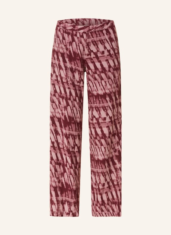 Calvin Klein Pyžamové kalhoty TMAVĚ ČERVENÁ/ RŮŽOVÁ
