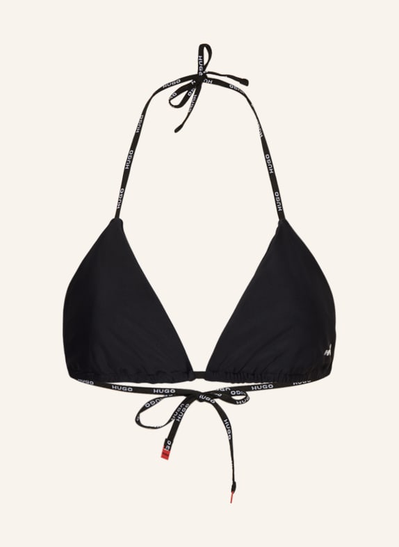 HUGO Triangle bikini top PURE BLACK