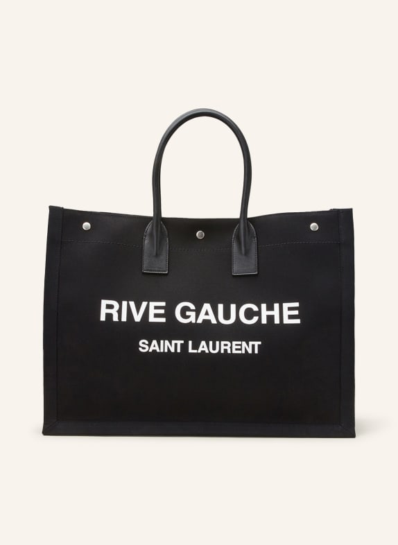 SAINT LAURENT Shopper RIVE GAUCHE SCHWARZ/ WEISS