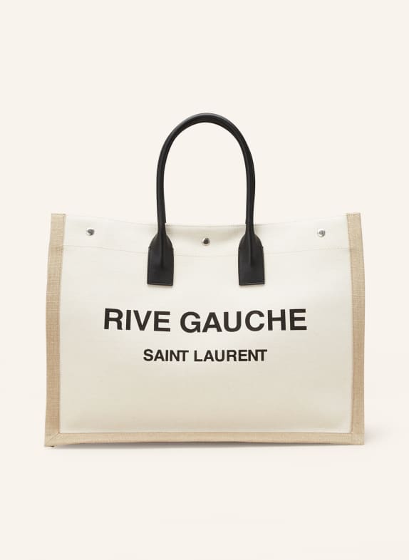 SAINT LAURENT Shopper RIVE GAUCHE CREME/ HELLBRAUN/ SCHWARZ