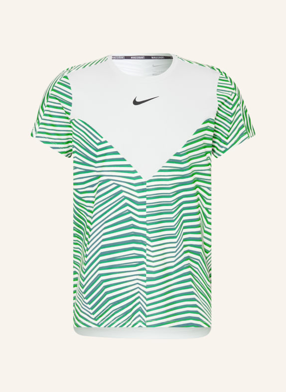 Nike T-shirt NIKECOURT DRI-FIT SLAM NEON GREEN/ NEON YELLOW/ LIGHT GRAY