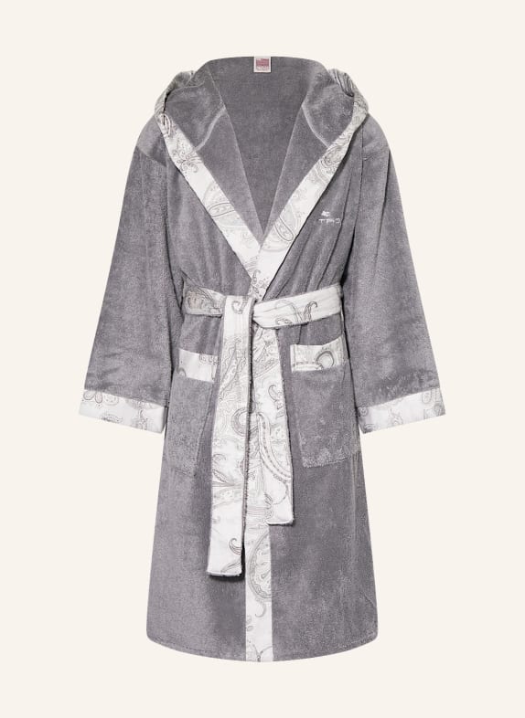 ETRO Home Unisex bathrobe GRAY/ LIGHT GRAY