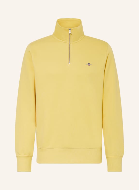 GANT Bluza dresowa typu troyer ŻÓŁTY