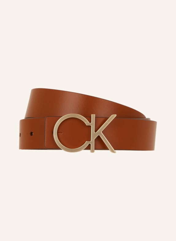 Calvin Klein Reversible leather belt COGNAC