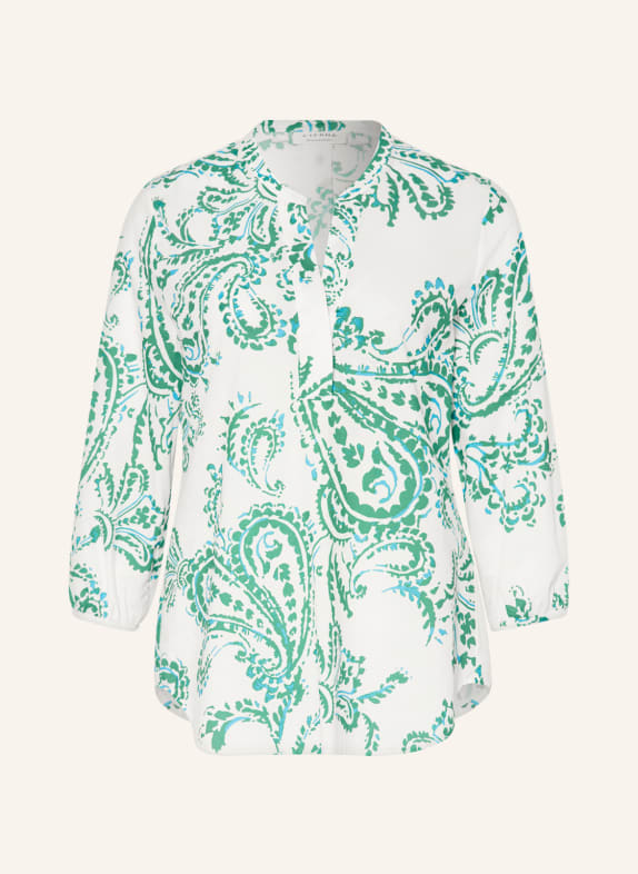 ETERNA Shirt blouse with 3/4 sleeves GREEN/ WHITE/ BLUE